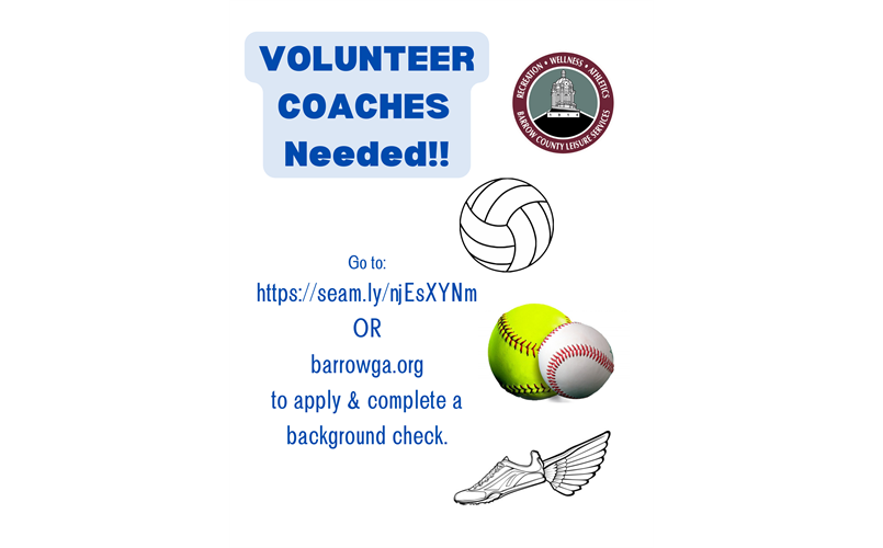 Spring 2023 volunteer coaches needed 